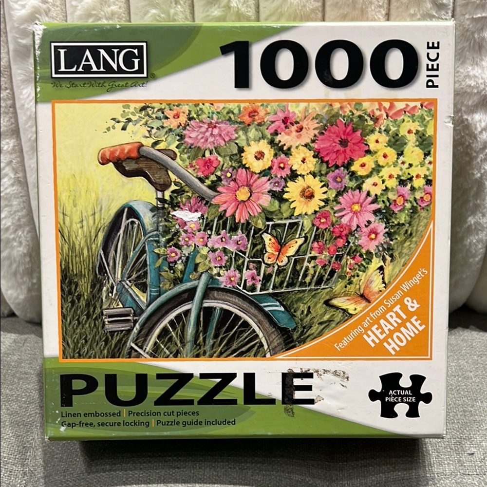 LANG BICYCLE BOQUET jigsaw  PUZZLE 1000 Piece SALE🔴3/$25!